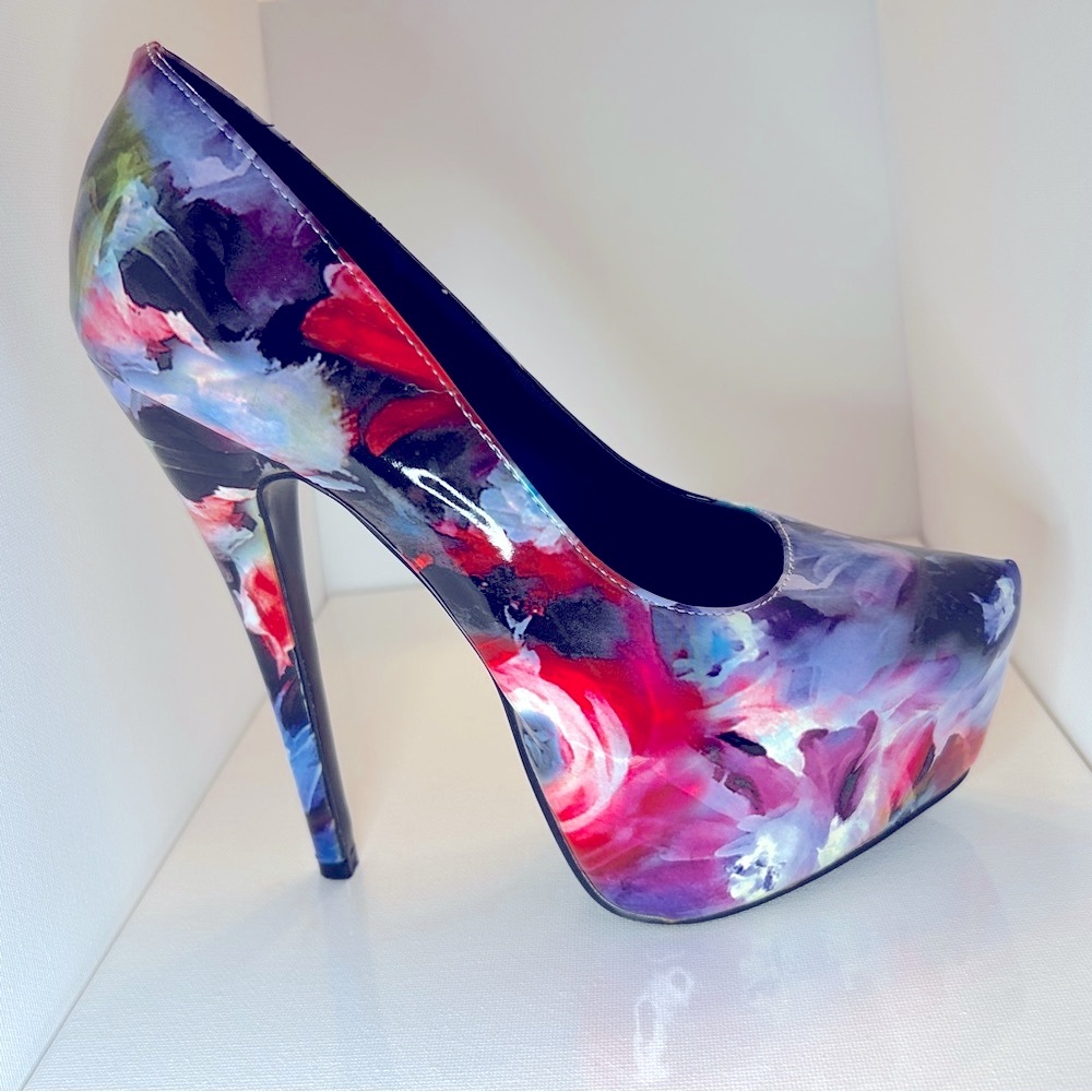 Liliana Red and Purple Cosmic Heels